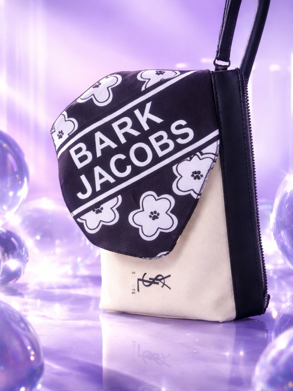 Black & Cream Crossbody Bag